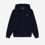 Men Lacoste V0ZN1019 Navy Blue 423 SPORT Mesh Panels Hoodie - Image 4