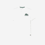 Men Lacoste V0ZN101 White 001 Cotton Mini-Pique Polo - Image 4