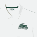 Men Lacoste V0ZN101 White 001 Cotton Mini-Pique Polo - Image 5