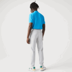 Men Lacoste V0ZN1020 Chine Light Grey 9YA Mesh Panels Trackpants - Image 3
