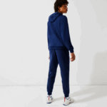 Men Lacoste V0ZN1021 Navy Blue 423 Mesh Panels Trackpants - Image 3