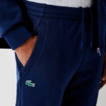 Men Lacoste V0ZN1021 Navy Blue 423 Mesh Panels Trackpants - Image 4
