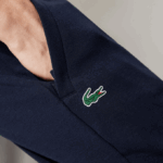 Men Lacoste V0ZN1021 Navy Blue 423 Mesh Panels Trackpants - Image 5
