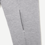 Men Lacoste V0ZN1022 Grey Chine CCA High-Neck Cotton Blend Zip Sweatshirt - Image 6