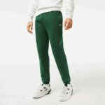 Men Lacoste V0ZN1024 Green 132 Tapered Fit Fleece Trackpants - Image 2