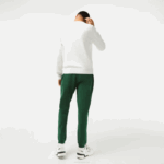 Men Lacoste V0ZN1024 Green 132 Tapered Fit Fleece Trackpants - Image 3