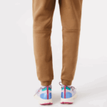 Men Lacoste V0ZN1025 Brown Z0W Tapered Fit Fleece Trackpants - Image 6