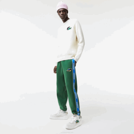 Men Lacoste V0ZN1026 Green 132 Branded Band Trackpants