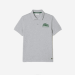 Men Lacoste V0ZN102 Grey Chine CCA Cotton Mini-Pique Polo