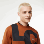 Men Lacoste V0ZN1040 Brown 3PB Classic Fit Contrast Lettering Cotton Sweatshirt - Image 6