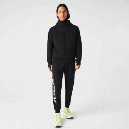 Men Lacoste V0ZN1043 Black 031 Reflective Print Trackpants