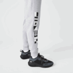 Men Lacoste V0ZN1044 Grey Chine CCA Reflective Print Trackpants - Image 2