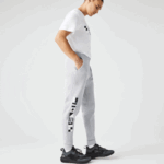 Men Lacoste V0ZN1044 Grey Chine CCA Reflective Print Trackpants - Image 8