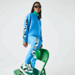 Men Lacoste V0ZN1045 Blue 4XA Reflective Print Trackpants