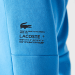 Men Lacoste V0ZN1045 Blue 4XA Reflective Print Trackpants - Image 4