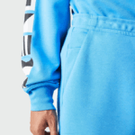 Men Lacoste V0ZN1045 Blue 4XA Reflective Print Trackpants - Image 7