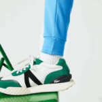 Men Lacoste V0ZN1045 Blue 4XA Reflective Print Trackpants - Image 8