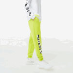 Men Lacoste V0ZN1046 Yellow 90V Reflective Print Trackpants - Image 2