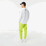 Men Lacoste V0ZN1046 Yellow 90V Reflective Print Trackpants - Image 3