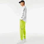Men Lacoste V0ZN1046 Yellow 90V Reflective Print Trackpants - Image 7