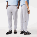 Men Lacoste V0ZN1048 Grey Chine CCA Organic Cotton Fleece Trackpants - Image 2