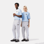 Men Lacoste V0ZN1048 Grey Chine CCA Organic Cotton Fleece Trackpants