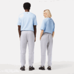 Men Lacoste V0ZN1048 Grey Chine CCA Organic Cotton Fleece Trackpants - Image 3