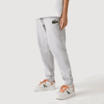 Men Lacoste V0ZN1048 Grey Chine CCA Organic Cotton Fleece Trackpants - Image 4