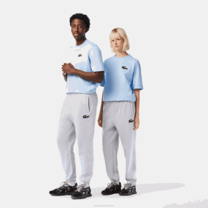 Men Lacoste V0ZN1048 Grey Chine CCA Organic Cotton Fleece Trackpants