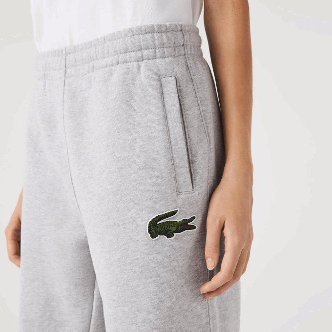 Men Lacoste V0ZN1048 Grey Chine CCA Organic Cotton Fleece Trackpants - Image 8