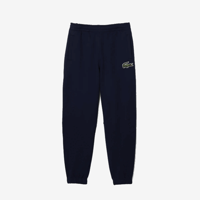 Men Lacoste V0ZN1049 Navy Blue 166 Organic Cotton Fleece Trackpants - Image 5