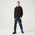 Men Lacoste V0ZN1053 Black 031 Loose Fit Hooded Sweatshirt