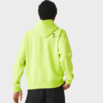 Men Lacoste V0ZN1054 Yellow 90V Loose Fit Hooded Sweatshirt - Image 3