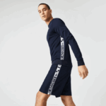 Men Lacoste V0ZN1055 Navy Blue 166 SPORT Printed Tennis Sweatshirt - Image 8