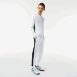 Men Lacoste V0ZN1056 White 001 SPORT Printed Tennis Sweatshirt - Image 2