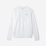 Men Lacoste V0ZN1056 White 001 SPORT Printed Tennis Sweatshirt - Image 4