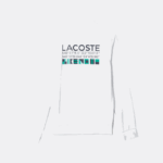 Men Lacoste V0ZN1056 White 001 SPORT Printed Tennis Sweatshirt - Image 5