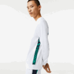 Men Lacoste V0ZN1056 White 001 SPORT Printed Tennis Sweatshirt - Image 6