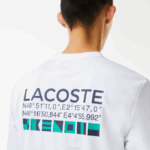 Men Lacoste V0ZN1056 White 001 SPORT Printed Tennis Sweatshirt - Image 7