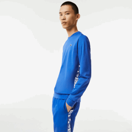 Men Lacoste V0ZN1057 Blue K1Q SPORT Printed Tennis Sweatshirt