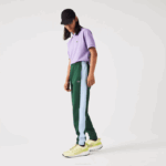 Men Lacoste V0ZN1058 Green Blue DQA Contrast Bands Trackpants - Image 2