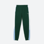 Men Lacoste V0ZN1058 Green Blue DQA Contrast Bands Trackpants - Image 5