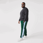 Men Lacoste V0ZN1058 Green Blue DQA Contrast Bands Trackpants - Image 8