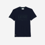 Men Lacoste V0ZN105 Navy Blue 166 Regular Fit Jersey T-Shirt