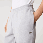 Men Lacoste V0ZN1061 Grey Chine CCA Tapered Fit Fleece Trackpants - Image 4