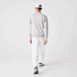 Men Lacoste V0ZN1062 Chine Light Grey 9YA SPORT Mesh Panels Sweatshirt - Image 3