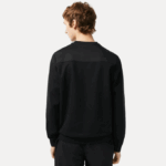 Men Lacoste V0ZN1063 Black C31 SPORT Mesh Panels Sweatshirt - Image 3