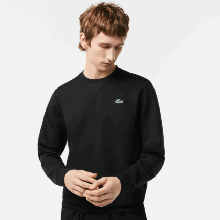 Men Lacoste V0ZN1063 Black C31 SPORT Mesh Panels Sweatshirt