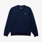 Men Lacoste V0ZN1064 Navy Blue 423 SPORT Mesh Panels Sweatshirt - Image 2
