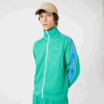 Men Lacoste V0ZN1070 Green HD2 Heritage High-Neck Zip Sweatshirt - Image 4